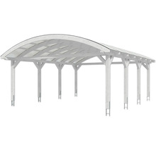 Carport en bois avec toit arqué