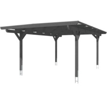 Holzcarport mit Flachdach und Pfostenankern