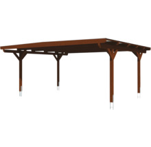 Holzcarport mit Flachdach