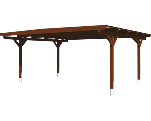 Carport en bois avec toit plat