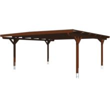 Carport en bois avec toit plat