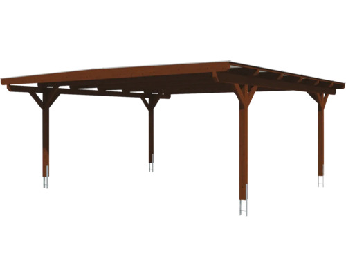 Carport en bois avec toit plat