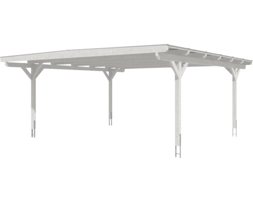 Carport en bois avec six poteaux pour l''extérieur