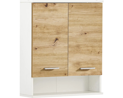 Hängeschrank Möbelpartner Palermo BxHxT 59.8x70.8x20.5 cm artisan eiche/weiss