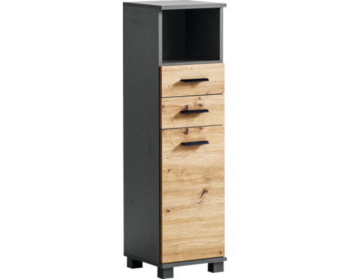 Highboard Möbelpartner Palermo BxHxT 30.3x110.5x32.6 cm artisan eiche/anthrazit