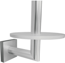 Dérouleur de papier toilette en métal avec étagère