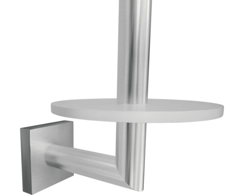 Dérouleur de papier toilette en métal avec étagère