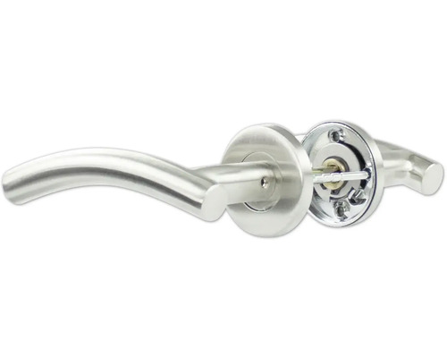 Poignée de porte en acier inoxydable avec rosette