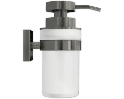 Distributeur de savon mural en métal et plastique pour la salle de bains
