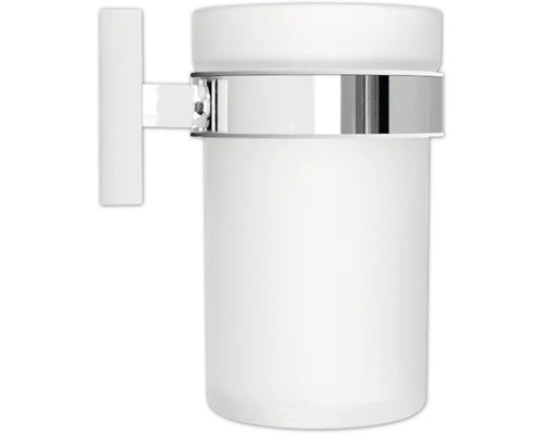 Weißer Seifenspender zur Wandmontage