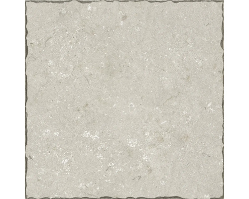 Dalle de terrasse en grès cérame fin Shellstone Broken Edge taupe 60x60x2 cm