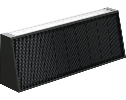 Schwarze Aussenleuchte mit Solarpanel