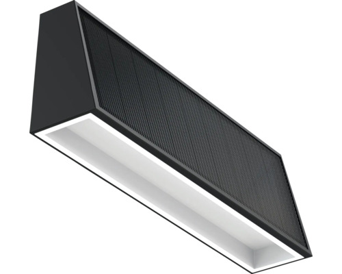 Schwarze Deckenleuchte mit Gitterstruktur