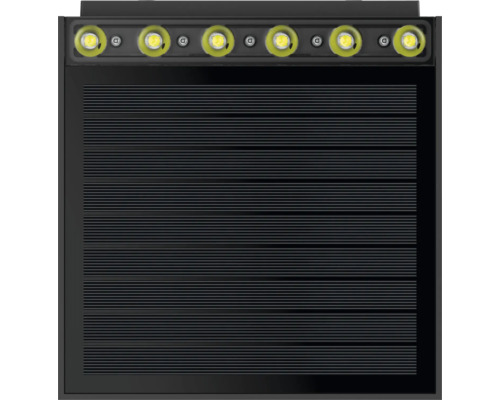 Schwarze Aussenleuchte mit LED-Lichtern