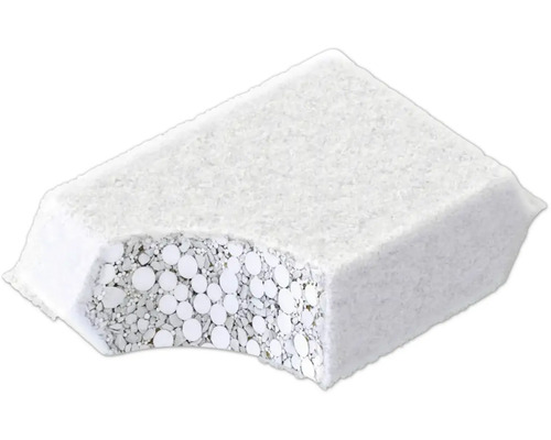 Morceau de béton cellulaire avec encoche