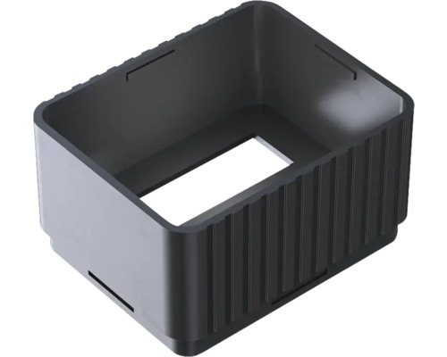 Jardinière rectangulaire noire en plastique