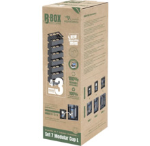 Aquatlantis B-Box Set mit 7 modularen Bechern, Größe L, zur Verwendung mit Aquarienfiltern