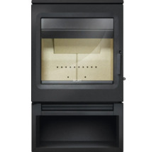 Poêle à bois avec compartiment à bois pour le salon