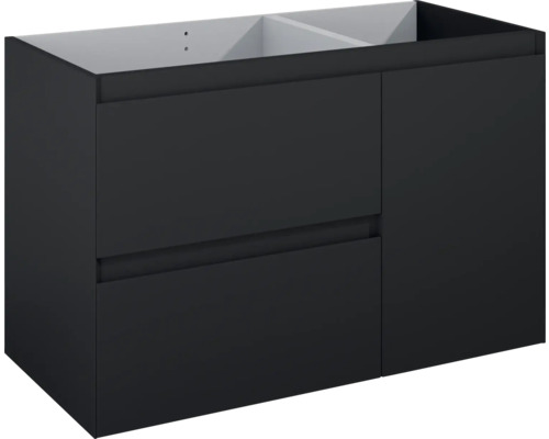 Jungborn DECEM Waschtischunterschrank BxHxT 100x63.5x45.8 cm schwarz matt