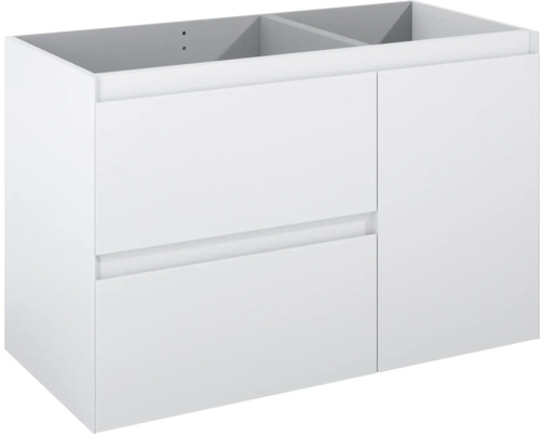 Meuble sous lavabo Jungborn DECEM lxhxp 100x63.5x45.8 cm blanc mat