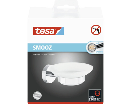 Tesa Smooz Seifenhalter zur Wandmontage, ohne Bohren