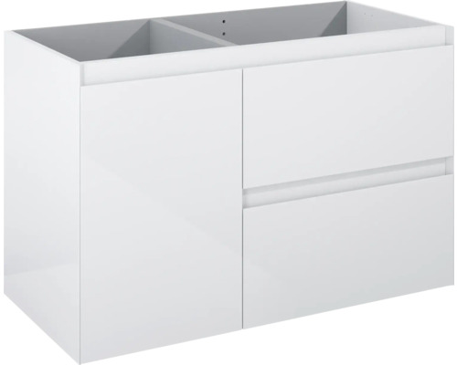 Meuble sous lavabo Jungborn DECEM lxhxp 100x63.5x45.8 cm blanc mat