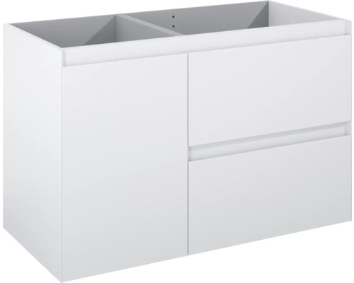 Meuble sous lavabo Jungborn DECEM lxhxp 100x63.5x45.8 cm blanc mat