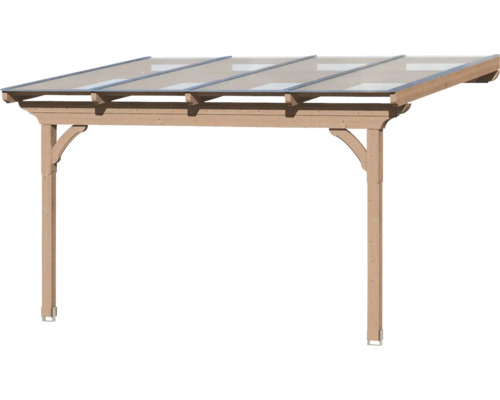 Holz Carport mit Glasdach