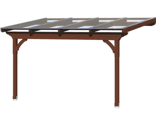 Carport en bois avec plaques de polycarbonate pour l''extérieur