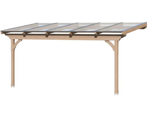 Holzcarport mit lichtdurchlässigem Dach