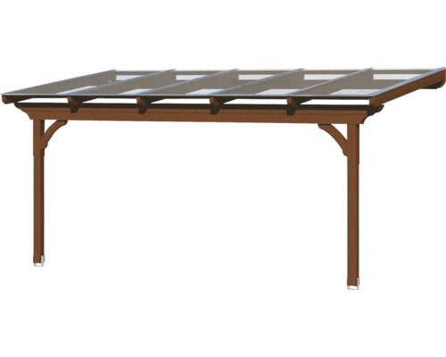 Carport en bois avec toit transparent