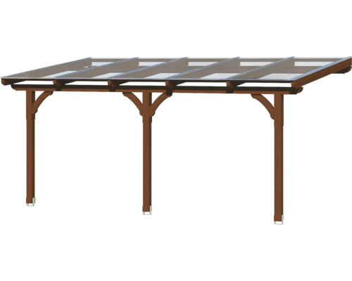 Carport en bois avec toit transparent