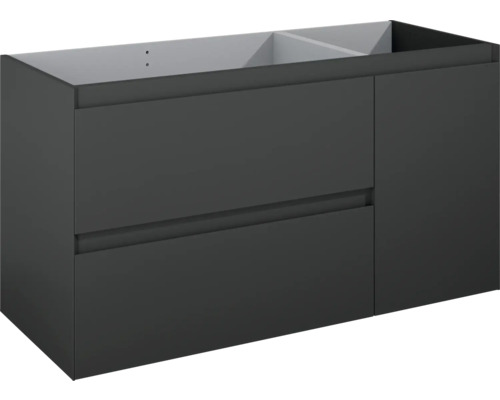 Jungborn DECEM Waschtischunterschrank BxHxT 120x63.5x45.8 cm anthrazit matt