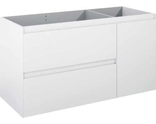 Meuble sous lavabo Jungborn DECEM lxhxp 120x63.5x45.8 cm blanc mat