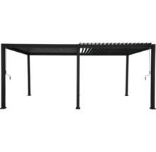Pergola autoportante en métal avec toit à lamelles réglables