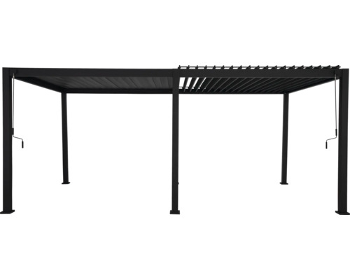 Pergola autoportante en métal avec toit à lamelles réglables
