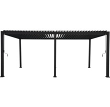 Pergola avec toit à lamelles et mécanisme à manivelle