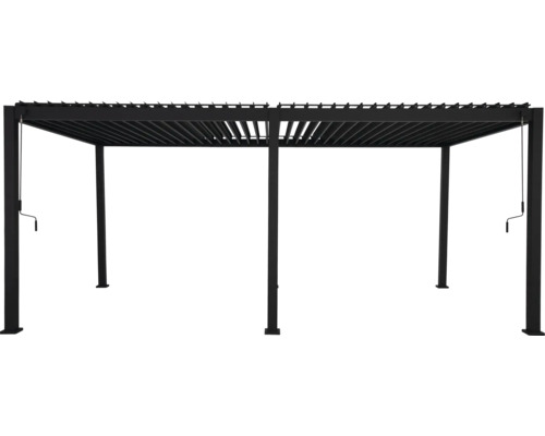 Pergola avec toit à lamelles et mécanisme à manivelle