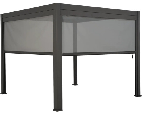 Quadratischer Pavillon mit Sichtschutzrollos