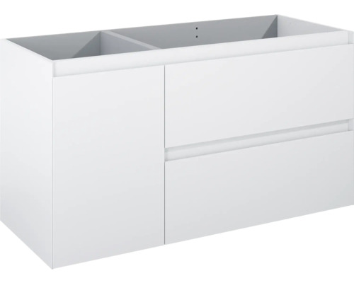 Meuble sous lavabo Jungborn DECEM lxhxp 120x63.5x45.8 cm blanc mat