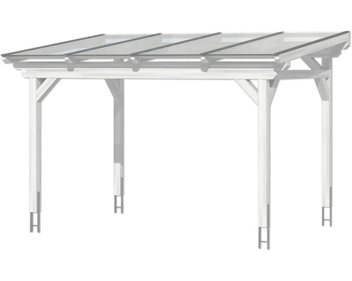 Carport en bois indépendant avec toit translucide