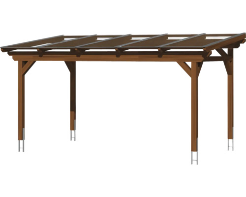 Carport en bois avec toit plat