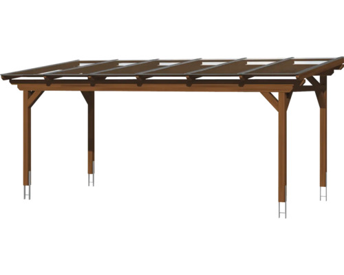 Carport en bois avec toit plat