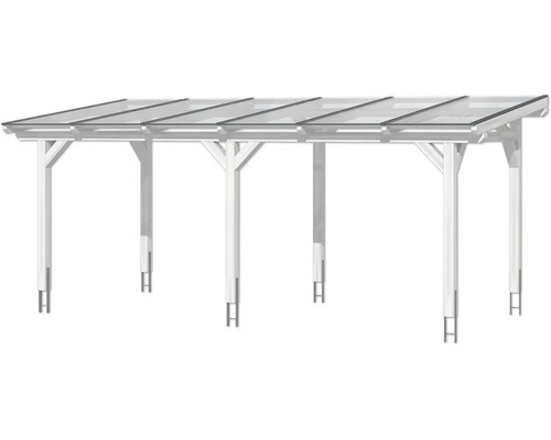Carport en bois avec toit translucide