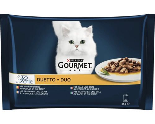 Gourmet Perle Duetto viande 4x85 g