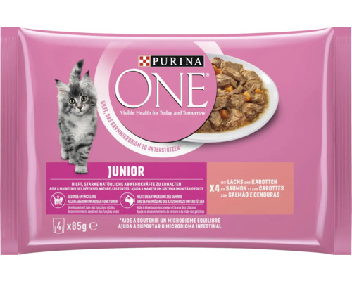 Purina One Junior saumon 4x85 g