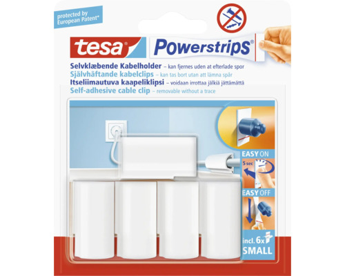 Attache de câble autocollant tesa Powerstrips 5 pces