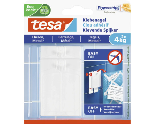 tesa Klebenagel für Fliesen weiss 4 kg Belastung 2 Stk.