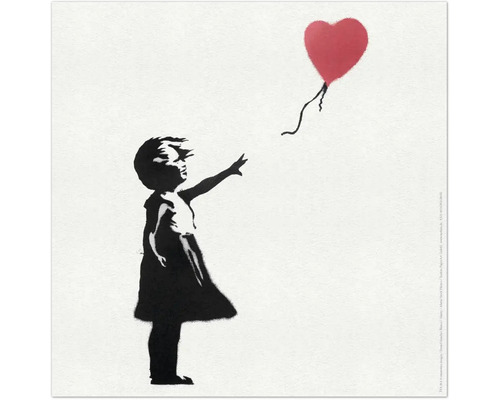 Gerahmtes Bild Banksy Mädchen mit Luftballon 50x70 cm