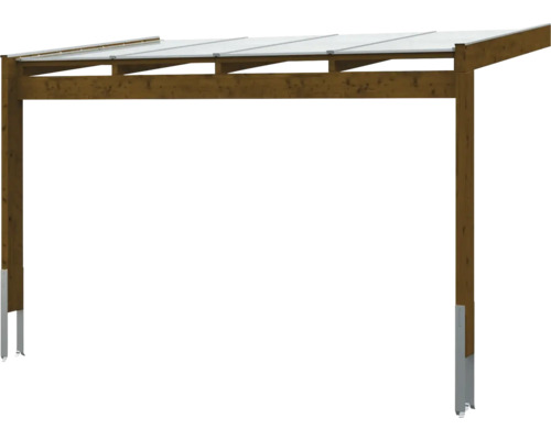 Holzcarport mit transparentem Dach
